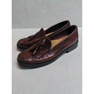Bass Weejuns Marietta II Brown Leather Tassel Loafer Academia Preppy Sz 8M